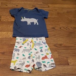 Mini Boden boys short set 12-18m